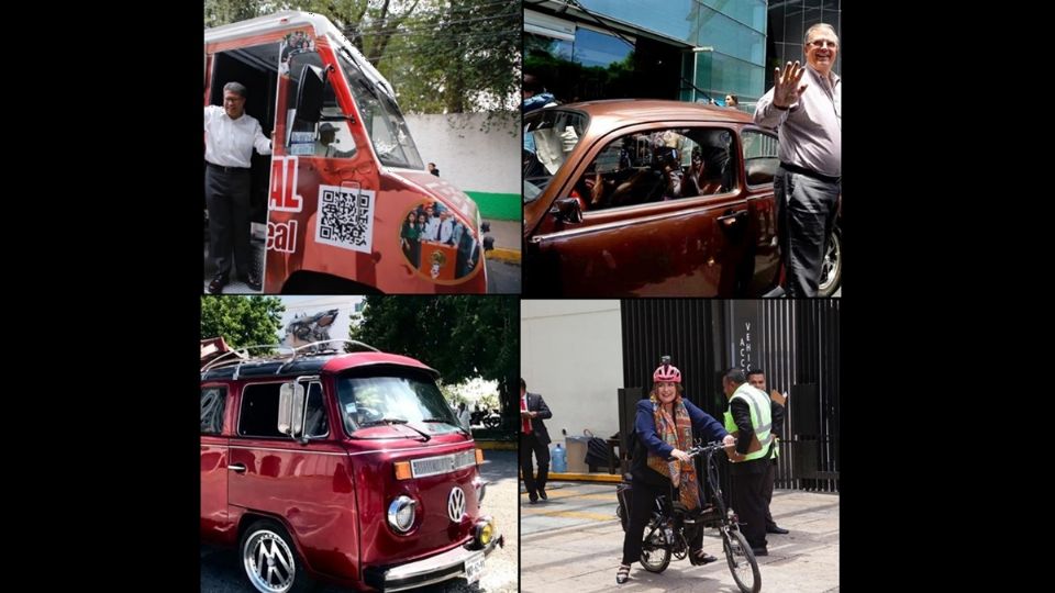 Bici, Vocho, Combi... estos son los autos de las corcholatas