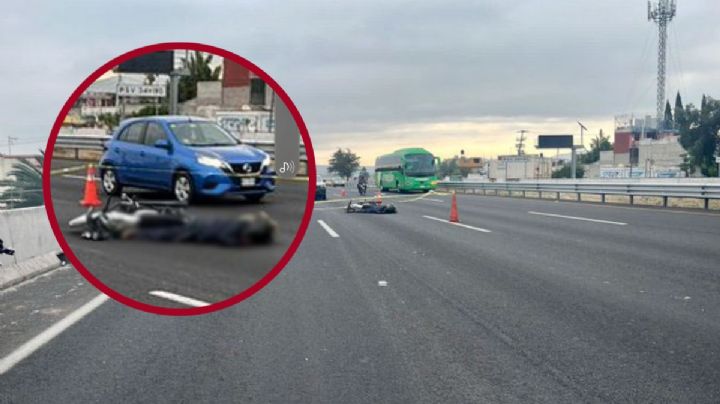 Muere motociclista al derrapar sobre la México-Pachuca