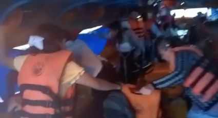 VIDEO | Tormenta sacude a lancha en Pátzcuaro; turistas entran en pánico