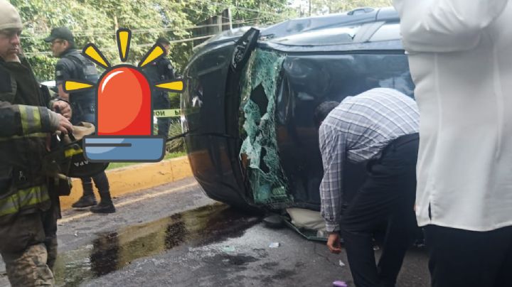 Accidente en Xalapa: auto vuelca en Avenida Murillo Vidal. Esto se sabe.