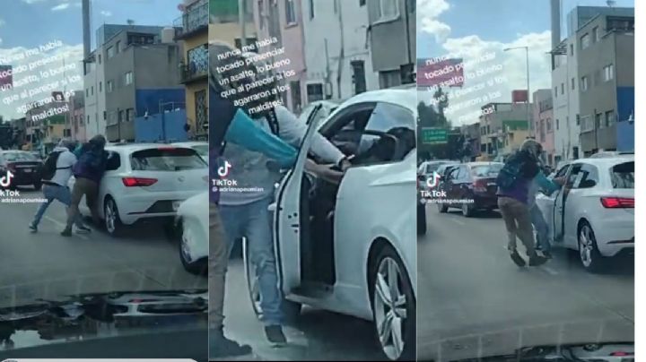 CDMX: Robo en Circuito Interior es frustrado por conductor; ladrones escapan y los detienen
