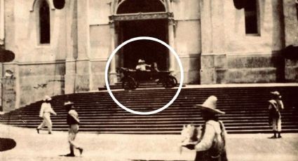 Historia Xalapa: la vez que un auto se subió a las escaleras de la catedral hace 100 años