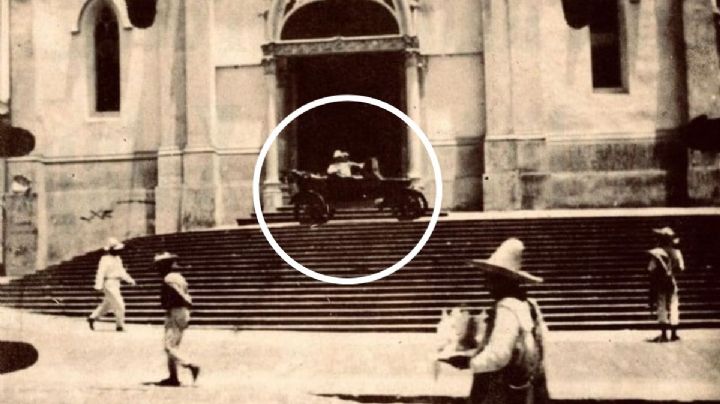 Historia Xalapa: la vez que un auto se subió a las escaleras de la catedral hace 100 años