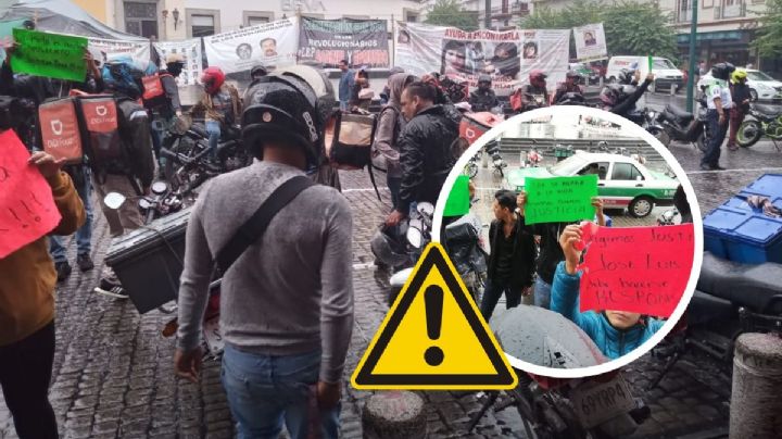 Protesta en Xalapa por moto-repartidor atropellado; acusan a funcionario estatal de Veracruz