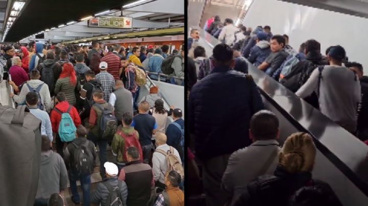 Metro CDMX: Escaleras avanzan al revés y se genera caos