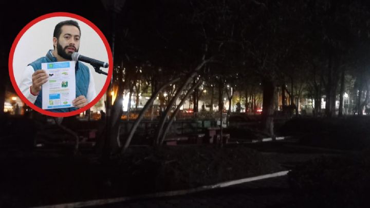 Cuatro veces se han robado cables y faroles del Parque Pasteur de Pachuca
