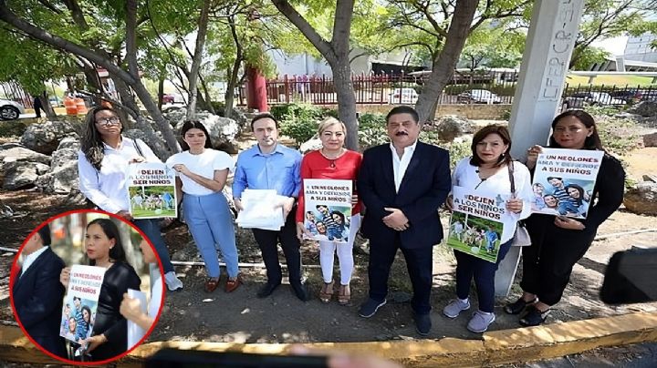 “No queremos esos libros en Nuevo León” padres de familia protestan contra libros de la 4T