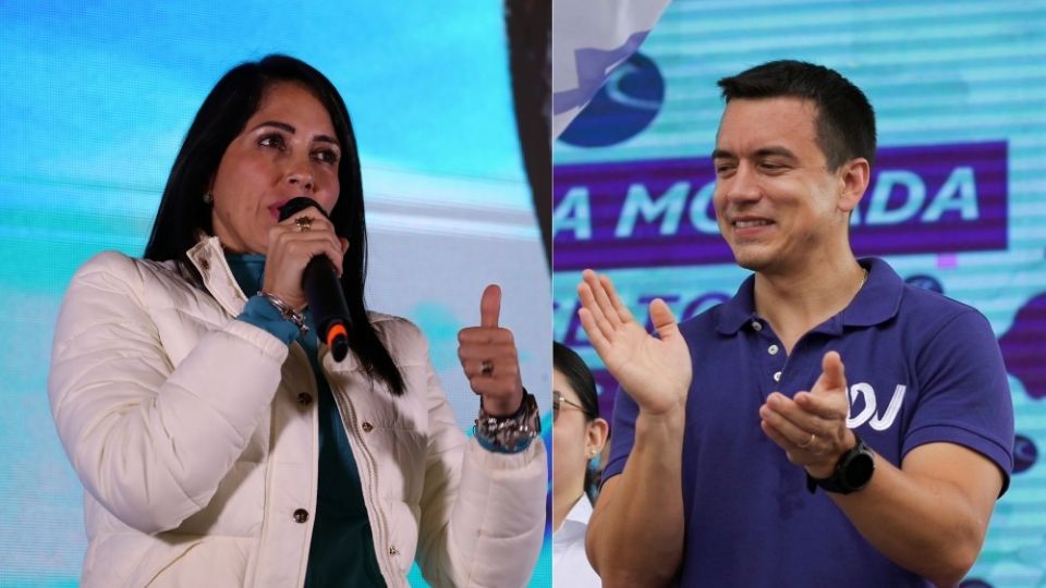 El escrutinio del Consejo Nacional Electoral ubica al momento en el primer lugar a González, con el 33.3 % de los sufragios, y en segundo puesto a Noboa, hijo del magnate Álvaro Noboa, y candidato del movimiento ADN, con el 24.36 %