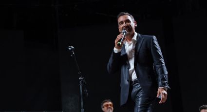 VIDEO | Esposo de Mara Lezama abre concierto de Alejandro Fernández