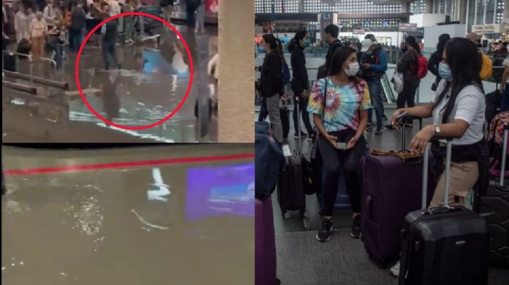 Lluvias desquician AICM y CJF; se inunda y afecta a cientos de pasajeros