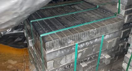 FOTOS: Catean bodega donde almacenaban lingotes de aluminio robado en Edomex