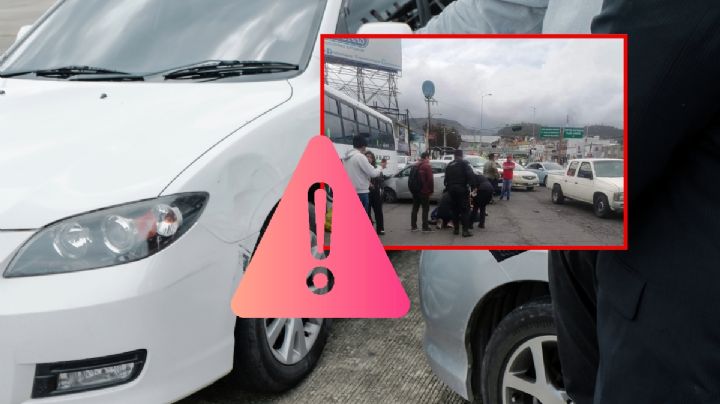 Atropella a madre con sus hijos y se estrella contra autobus en la Pachuca-Tulancingo