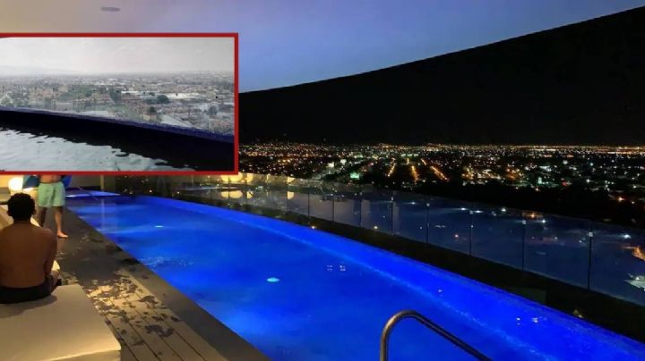 Una lujosa alberca a 74 metros de altura en León, la torre Adamant