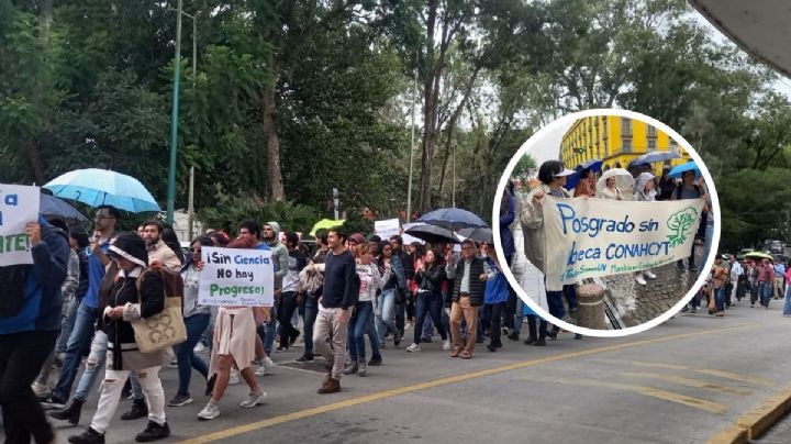 Becas sí, recorte no: así fue la marcha de posgrados de la UV por recortes del Conacyt