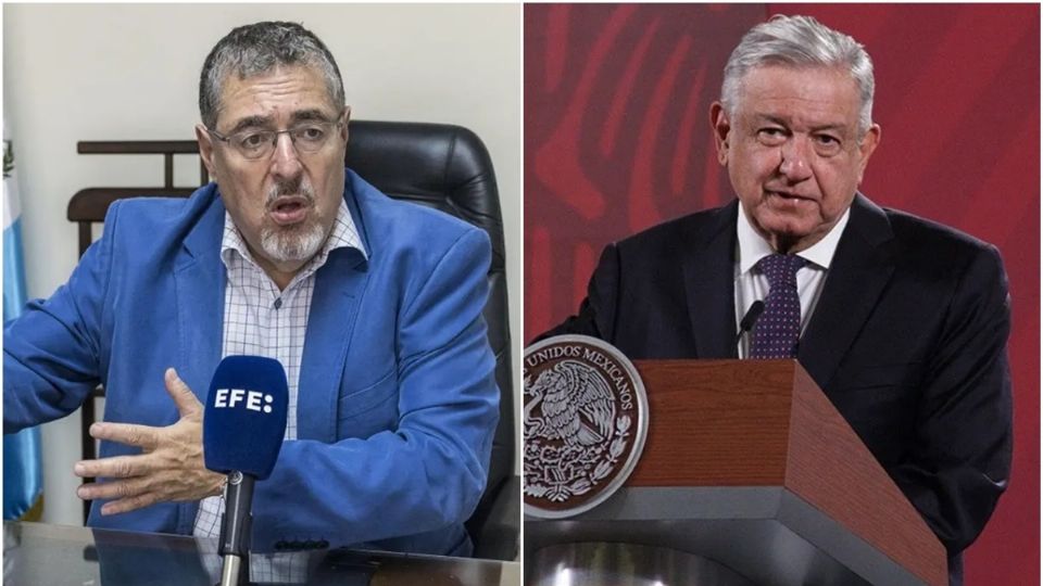 El presidente electo de Guatemala, Bernardo Arévalo, y el presidente de México, López Obrador