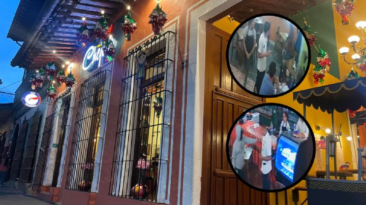 VIDEO: A mano armada, así asaltaron conocido restaurante del centro de Coatepec