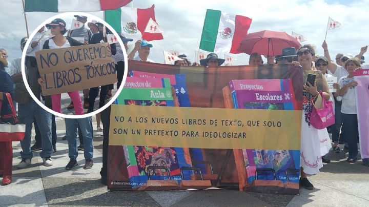 En Veracruz, familias marchan en contra de nuevos libros de texto gratuitos
