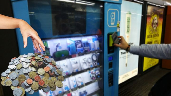 ¡Aguas! Esta máquina expendedora en Pachuca da cambio en monedas de plástico | FOTOS