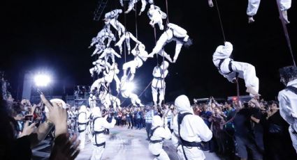 Con teatro aéreo, así fue la clausura del Festival Querétaro Experimental 2023