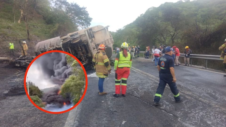 Al menos 8 muertos dejó la explosión de una pipa que trasladaba combustible sobre la carretera federal México-Acapulco