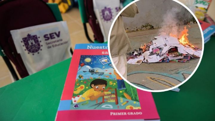 Queman libros de texto gratuitos en Astacinga, municipio en la Sierra de Zongolica