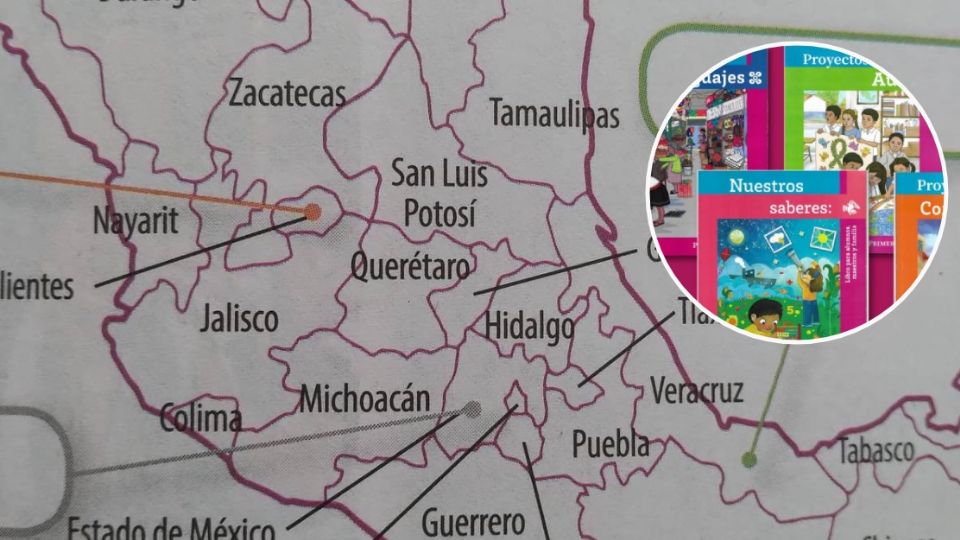 Querétaro aparece en lugar de Guanajuato en un mapa en los nuevos Libros de texto.
