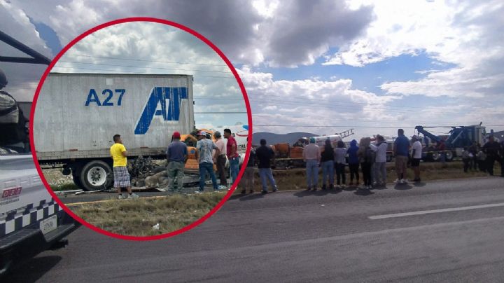 Muere hombre prensado tras chocar pipa de gas contra tráiler en Ixmiquilpan I Fotos