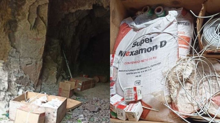 Hallan cueva con dinamita y cuatro narcolaboratorios en Culiacán