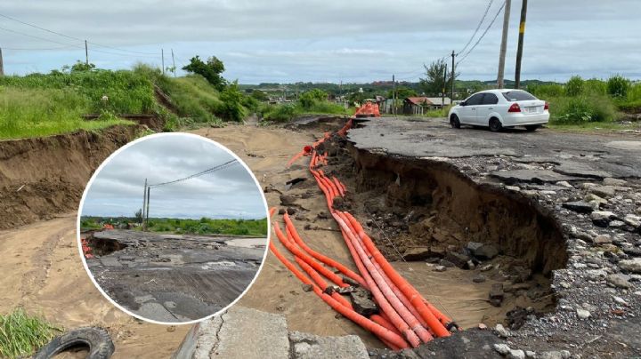 Socavón reduce a un carril acceso a fraccionamiento Oasis