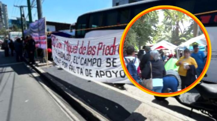 Campesinos de Hidalgo continúan desquiciando CDMX; se movieron de lugar | FOTOS