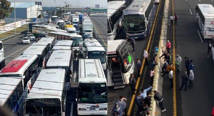 Tras 8 horas de bloqueos en la México-Pachuca, choferes de la línea Tizayuca liberan las vías