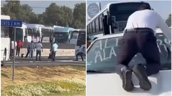 México-Pachuca: una cascarita en plena autopista y riña, así fue el bloqueo