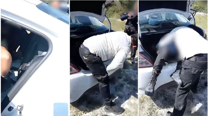 Rescatan a custodios que fueron "encajuelados" en la México-Querétaro | VIDEO