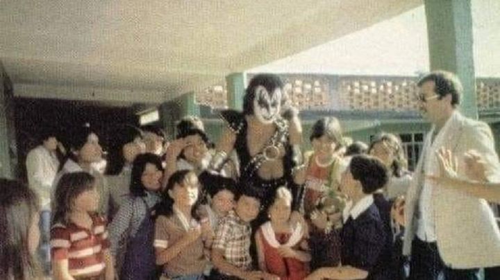 La legendaria agrupación KISS y su visita a un orfanato de Atizapan en 1981