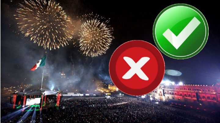 15 de septiembre: Que Si y que No puedes llevar al Zócalo para el Grito de Independencia