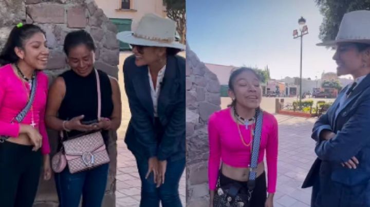 Natalia Jiménez cumple el sueño de Luz, cantante callejera ciega, y la visita en León