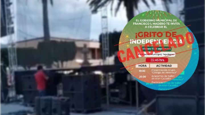 De última hora cancelan Grito de Independencia en otro municipio de Hidalgo