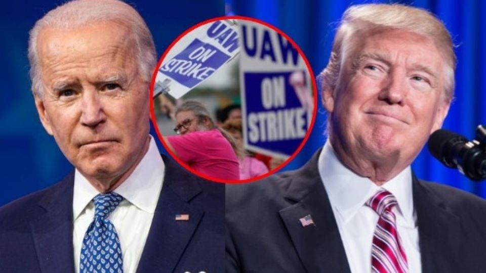 Joe Biden, apoyando a los sindicatos, y Donald Trump, defendiendo a las empresas