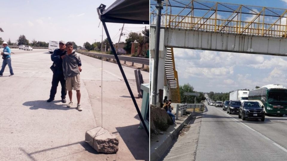 Este domingo, usuarios de la autopista México-Querétaro reportaron que a la altura de Coyetepec, un individuo caminaba en el sentido contrario de la circulación en los carriles de la vialidad y arrojando piedras a los automóviles