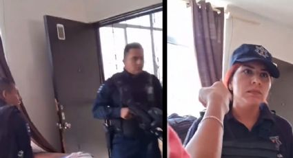 VIDEO | Policías irrumpen casa en Nuevo León para detener a dos personas