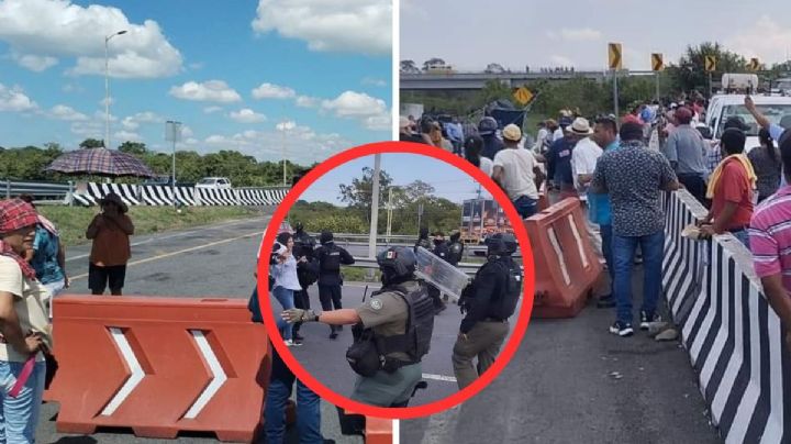 Con antimotines, desalojan a pobladores de Naranjos que protestan por falta de agua