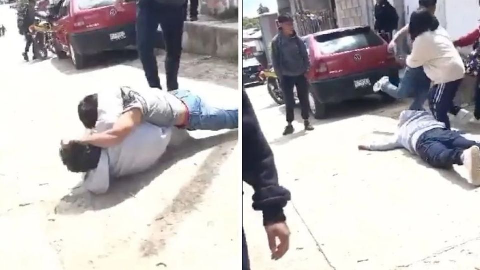 Según primeros reportes, el joven víctima de la agresión se dislocó el brazo izquierdo a consecuencia de la caída y perdió la consciencia tras las patadas que recibió en la cabeza