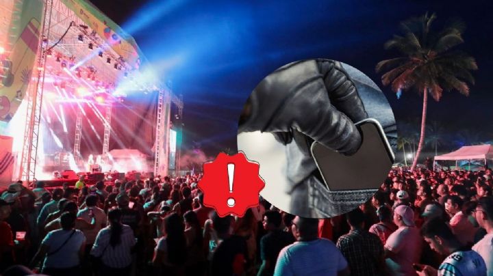 Se registra robo masivo de celulares durante concierto en Costa Esmeralda Fest