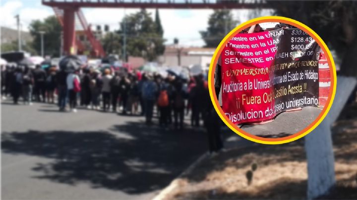 Estudiantes de la UAEH bloquean la carretera Pachuca-Tulancingo | VIDEO