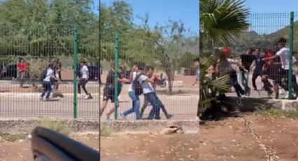 VIDEO| Estudiantes de prepa hieren con arma blanca a compañero en Sonora; arrestan a cuatro