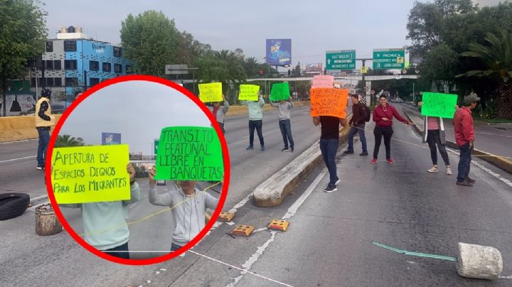 Caos en Circuito Interior y La Raza: Protestan por presencia de migrantes en la CDMX