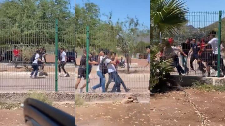 VIDEO| Estudiantes de prepa hieren con arma blanca a compañero en Sonora; arrestan a cuatro