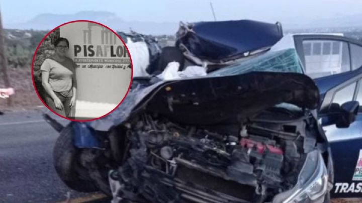 Destrozado, así quedó el auto donde murió la directora del DIF Pisaflores