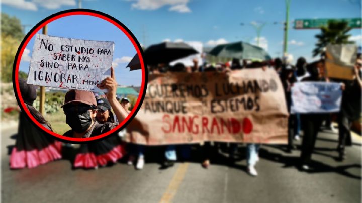 Alumnos de la UAEH salen de nuevo a las calles para protestar