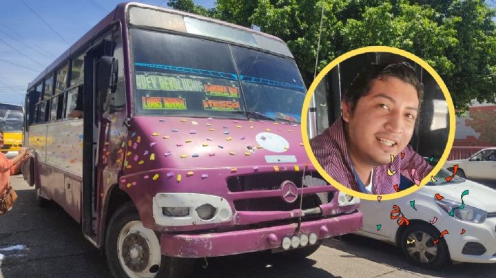 Sorprenden a chofer y tapizan camión con post it de amor en Coatzacoalcos
